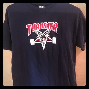 Men’s Thrasher Red, White, and Blue Tee Size M